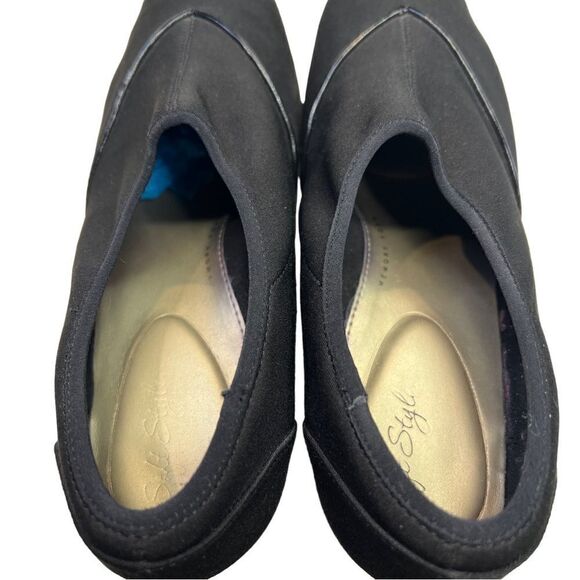 Soft Style Glori Pumps, Women's Sz 10 Wide, Black Stretch NEW MSRP $54.95 - Picture 6 of 9